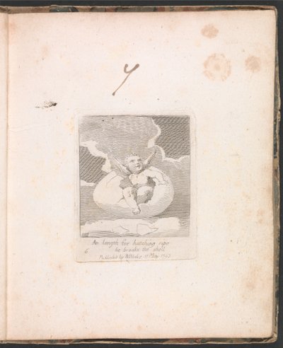 Für Kinder. Die Tore des Paradieses, Tafel 8, Endlich bricht er die Schale auf von William Blake