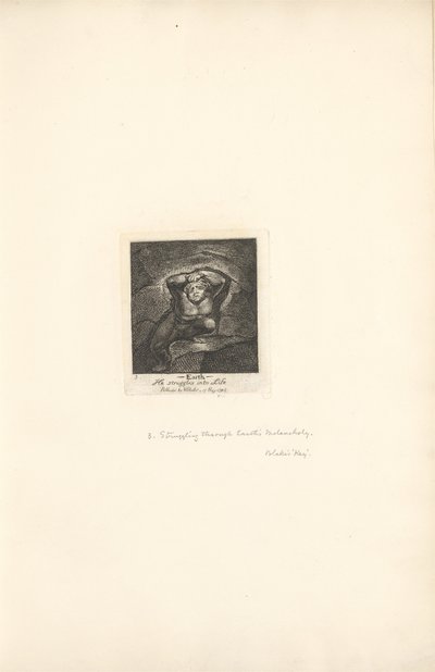 Für die Geschlechter - Die Tore des Paradieses, Platte 5, Erde von William Blake