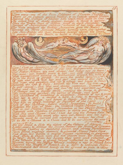 Jerusalem, Platte 18, Aus jeder der vier Regionen.... von William Blake
