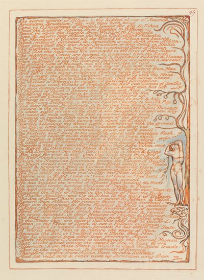 Jerusalem, Tafel 49, Die geheimen Verstecke von Albion.... von William Blake