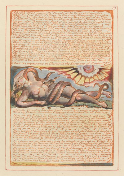 Jerusalem, Tafel 63, Jehova stand unter den Druiden.... von William Blake