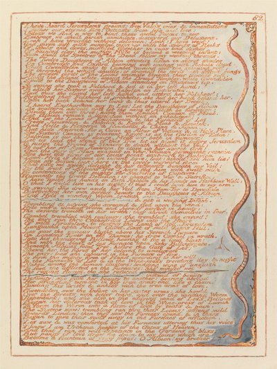 Jerusalem, Tafel 82, Ich habe Jerusalems Stöhnen gehört... von William Blake