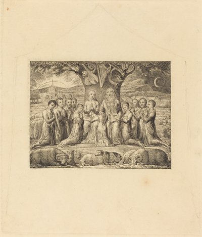 Hiob und seine Familie von William Blake