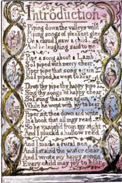 Einführung: Platte 3 aus Songs of Innocence and of Experience (Kopie R) um 1802-08 von William Blake