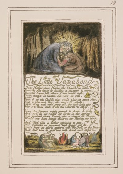 Der kleine Vagabund: Platte 46 aus Songs of Innocence and of Experience (Kopie R) ca. 1802-08 von William Blake
