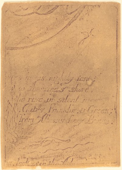 Neudruck aus Fragment der stornierten Platte für A Prophecy, 1793 von William Blake