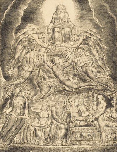 Satan vor dem Thron Gottes von William Blake