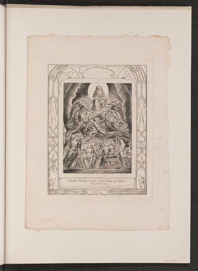 Satan vor dem Thron Gottes, 1825 von William Blake