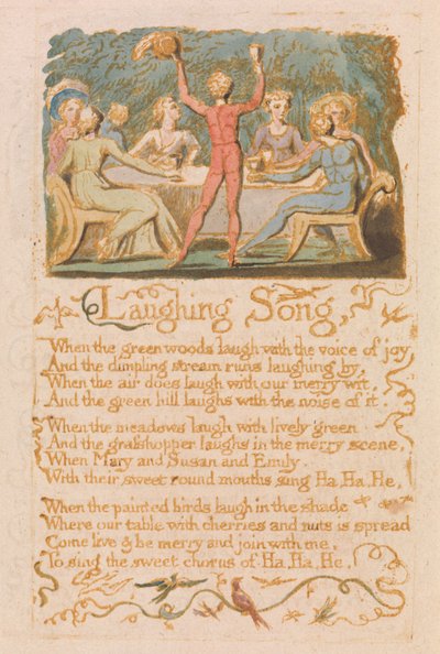 Lieder der Unschuld, Tafel 28, Lachlied (Bentley 15) von William Blake