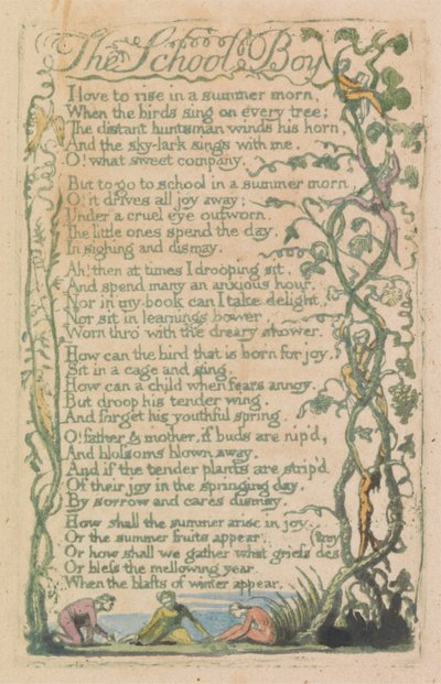 Lieder der Unschuld und der Erfahrung, Platte 12, "Frühling" (Bentley 23) von William Blake