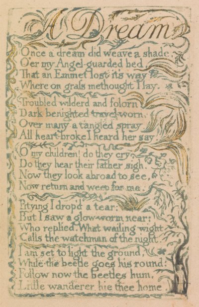 Lieder der Unschuld und der Erfahrung, Platte 14, "Lachlied" (Bentley 15) von William Blake