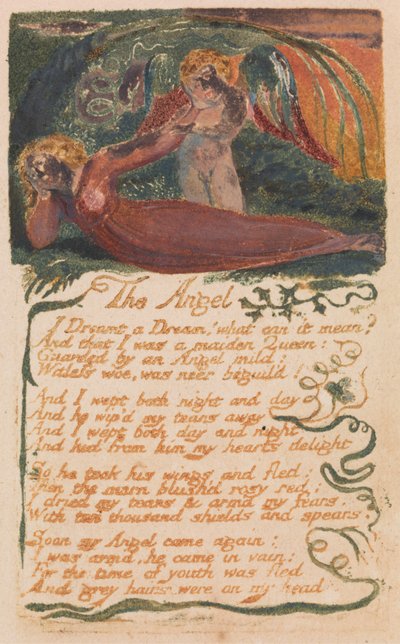 Lieder der Unschuld und der Erfahrung, Platte 40, "Der Engel" (Bentley 41) von William Blake