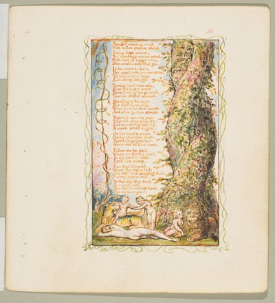 Lieder der Unschuld und der Erfahrung: Das kleine Mädchen gefunden, zweite Platte, ca. 1825 von William Blake