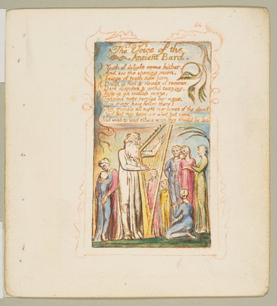 Lieder der Unschuld und Erfahrung: Stimme des alten Barden, ca. 1825 von William Blake