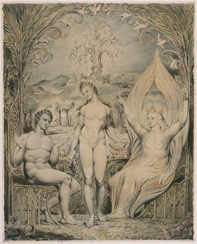Der Erzengel Raphael mit Adam und Eva (Illustration zu Miltons 