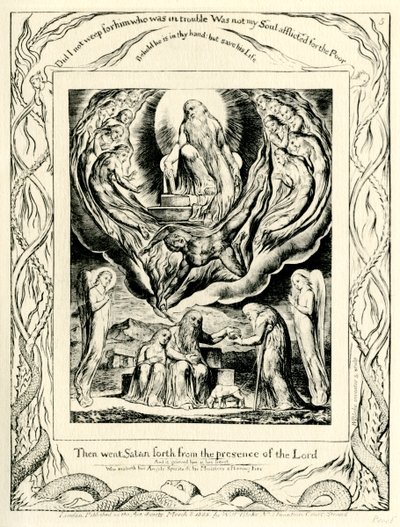 Das Buch Hiob 2:7 illustriert von William Blake von William Blake
