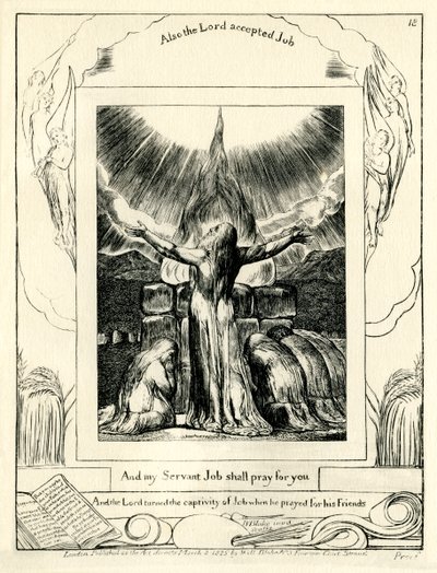 Das Buch Hiob 42:8 illustriert von William Blake von William Blake