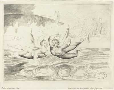 Der Kreis der korrupten Beamten, die Teufel, die sich gegenseitig zerfleischen von William Blake