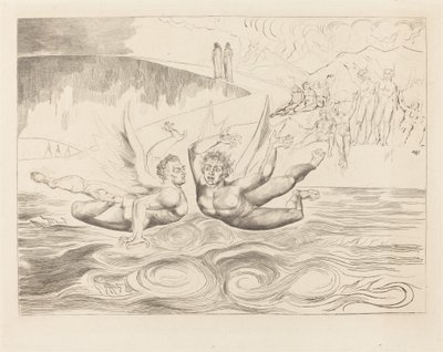 Der Kreis der korrupten Beamten; die Teufel, die sich gegenseitig zerfleischen von William Blake