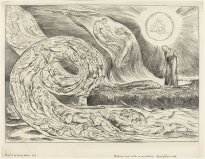 Der Kreis der Wollüstigen; Paolo und Francesca von William Blake