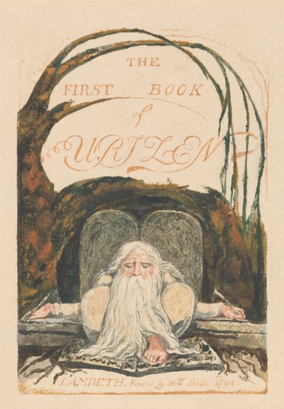 Das erste Buch von Urizen, Tafel 1, "Das erste Buch von Urizen." (Bentley 1) von William Blake