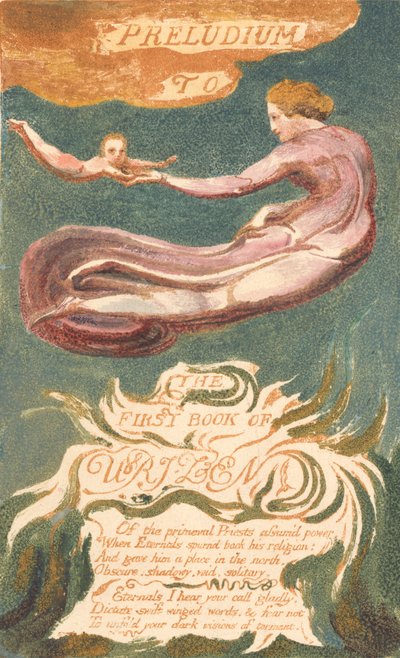 Das erste Buch Urizen, Tafel 2, "Preludium zum Buch Urizen" (Bentley 2a) von William Blake