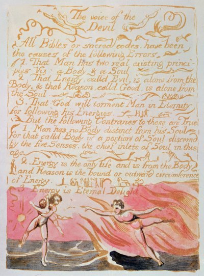Die Hochzeit von Himmel und Hölle; Die Stimme des Teufels von William Blake