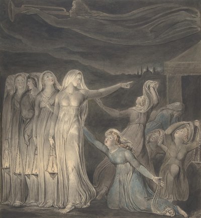 Das Gleichnis von den klugen und törichten Jungfrauen, ca. 1799-1800 von William Blake