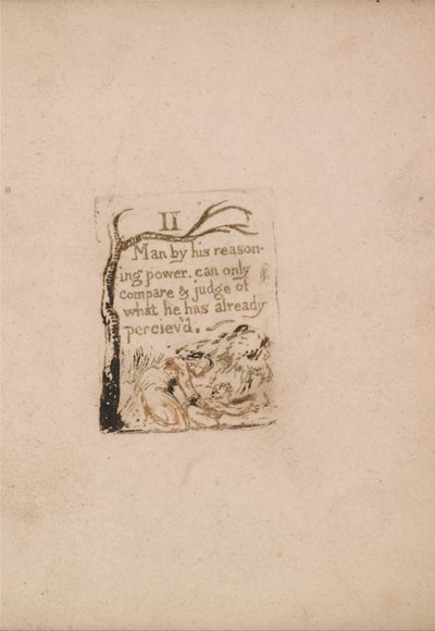 Es gibt keine natürliche Religion, Tafel 4, II Der Mensch durch seine Vernunftkraft . . . . (Bentley a5) von William Blake
