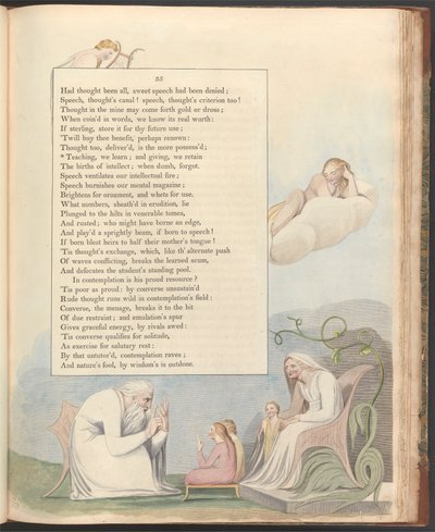 Youngs Nachtgedanken, Seite 35, "Lehrend lernen wir; und gebend behalten wir" von William Blake