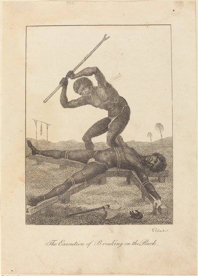 Die Hinrichtung durch Rädern von William Blake after John Gabriel Stedman