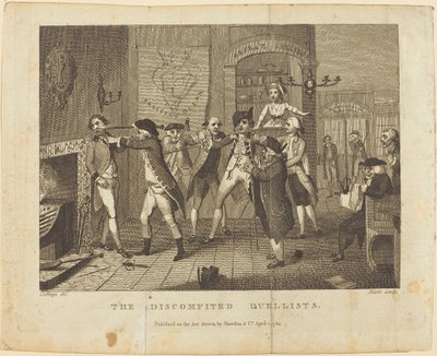 Die besiegten Duellanten von William Blake after Samuel Collings