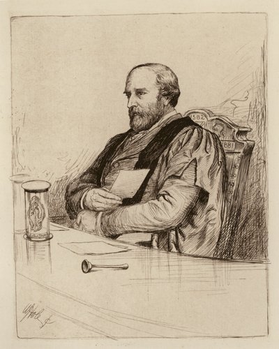 Thomas Grainger Stewart, Professor der Praxis der Medizin (Gravur) von William Brassey (after) Hole