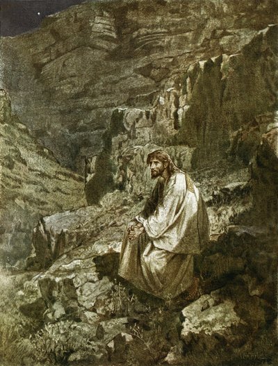Vierzig Tage in der Wüste, versucht von Satan von William Brassey Hole