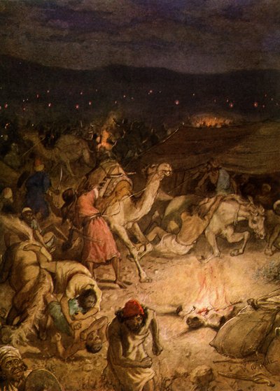 Gideon im Lager der Midianiter - Bibel von William Brassey Hole