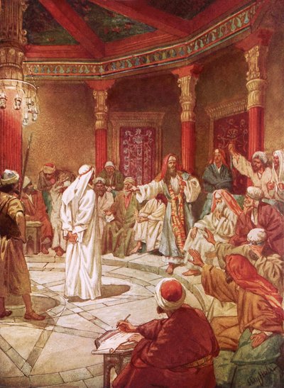 Jesus vor Kaiphas und dem Rat von William Brassey Hole