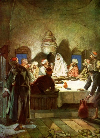 Jesus sagt seinen Jüngern, dass er verraten wird - Bibel von William Brassey Hole