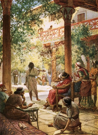 Der Prophet Nathan verurteilt die Sünde Davids von William Brassey Hole