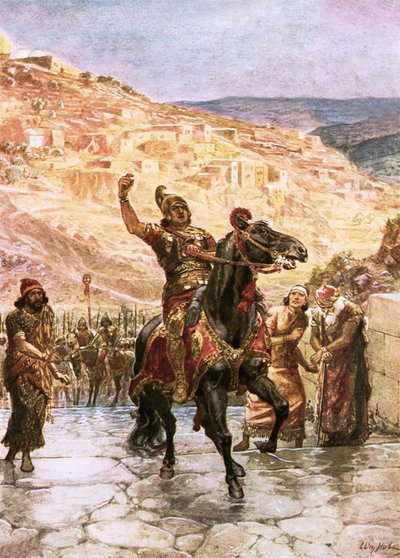 Der assyrische Rabschake fordert die Übergabe Jerusalems von William Brassey Hole