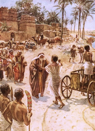 Das Treffen von Jakob und Josef in Ägypten von William Brassey Hole