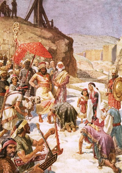 Die Unterwerfung von Konja vor Nebukadnezar, 587 v. Chr. von William Brassey Hole