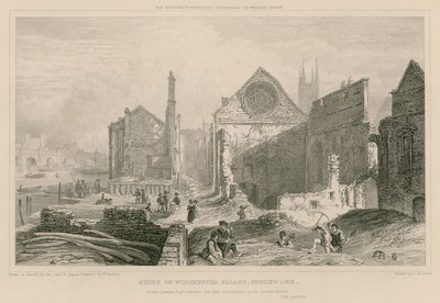Ruinen von Winchester Place, Southwark, London von William Capon