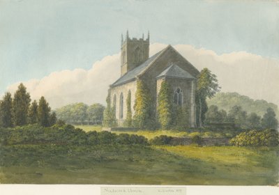 Needwood Kirche: Aquarell, 1839 von William Carter