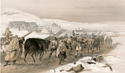 Hütten und Kriegskleidung für die Armee von William Crimea Simpson
