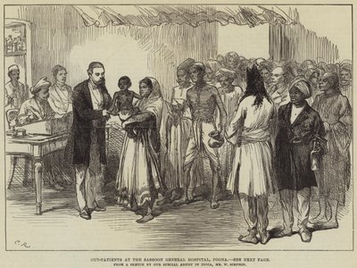Ambulanzpatienten im Sassoon General Hospital, Poona von William Crimea Simpson