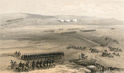 Das Kavalleriegefecht auf den Höhen von Bulganak - die erste Kanone, 19. September 1854 von William Crimea Simpson