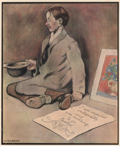 Der Straßenkünstler, "Kleingeld für bunte Kreiden" von William Dacres Adams