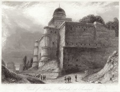 Grab von Baber in Sumbul Babur von William Daniell