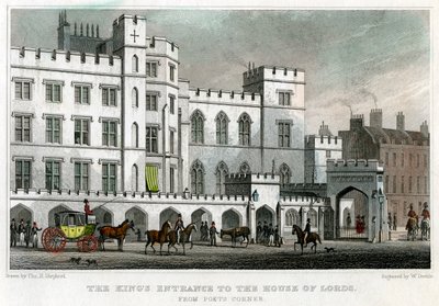 Der Königseinzug in das House of Lords, Palace of Westminster, London, 1829 von William Deeble