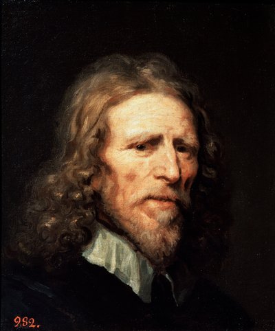 Porträt von Abraham van der Doort, vor 1640 von William Dobson